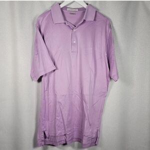 Martin Men's L Lavender Purple Short Sleeve Polo Golf Shirt 100% Pima Cotton